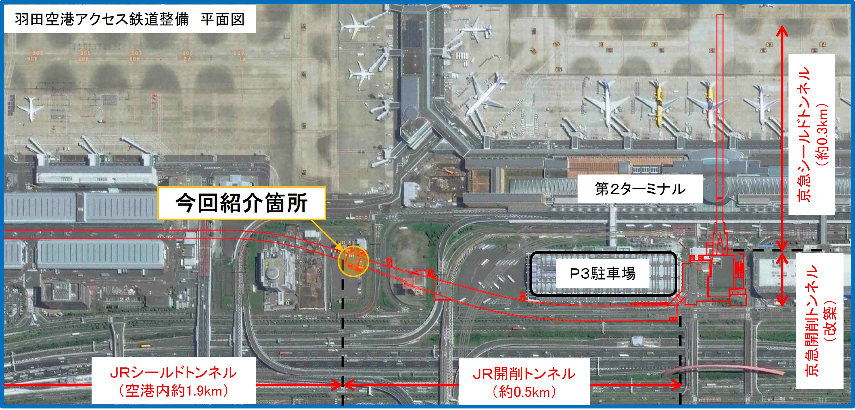 羽田空港アクセス鉄道整備平面図