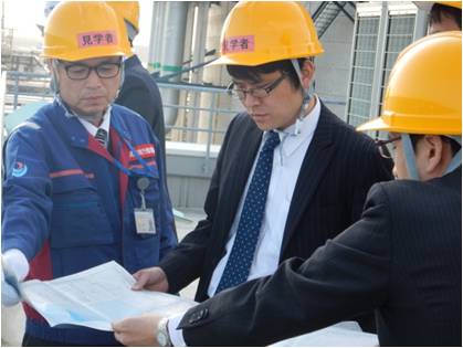 日立LNG基地での様子①