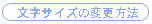 文字サイズ変更について