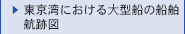 東京湾における⼤型船の船舶航跡図