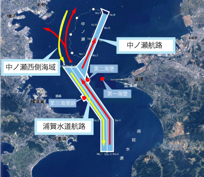 浦賀水道航路と中ノ瀬航路浦賀水道航路と中ノ瀬航路の航行ルール